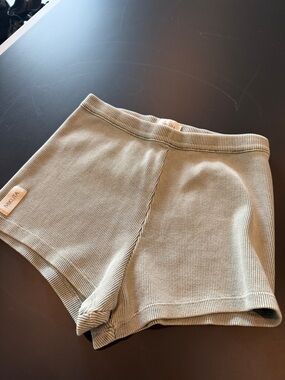 Ribbed Bike Shorts in Sage Green by MIKUTA new without tags